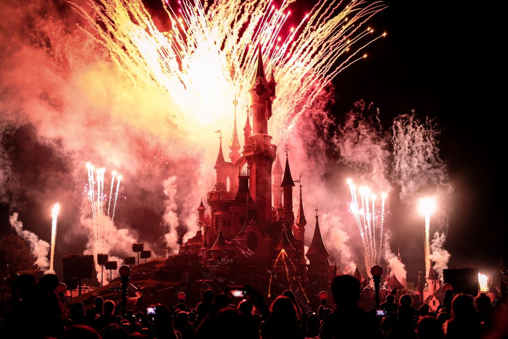 Fireworks at Disney Land in Paris, France, 2016